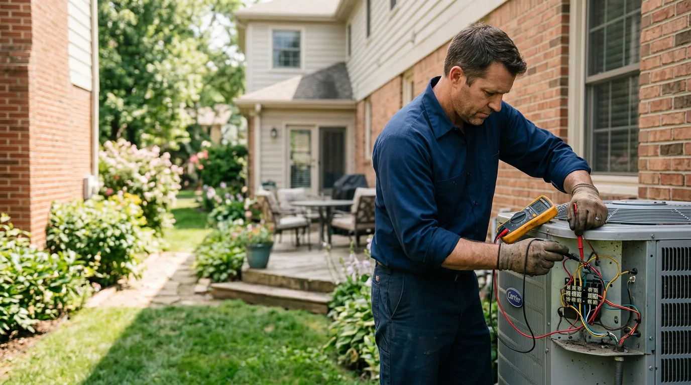 HVAC technician working near Albion, IN